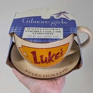Gilmore Girls Classic Luke's Diner Stars Hollow Teacup and Saucer Set ☕